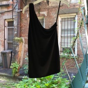 Black one shoulder top